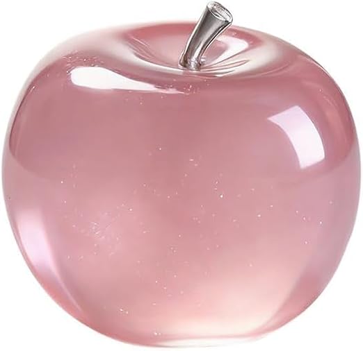 LANCI Apple Squishy Stress Ball, Transparent Malt Sugar Slow-ReboundToy, Reusable Squeeze Toy for Anxiety Relief (pink)