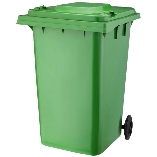 Wheelie Bin - 360L - 2 Wheel - Plastic - Green - 0216