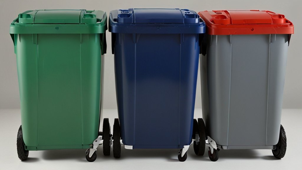 240 litre green wheelie bin