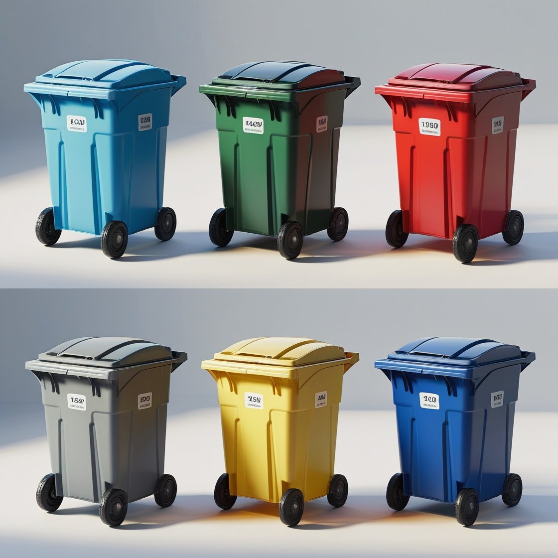 120 liter yellow wheelie bin