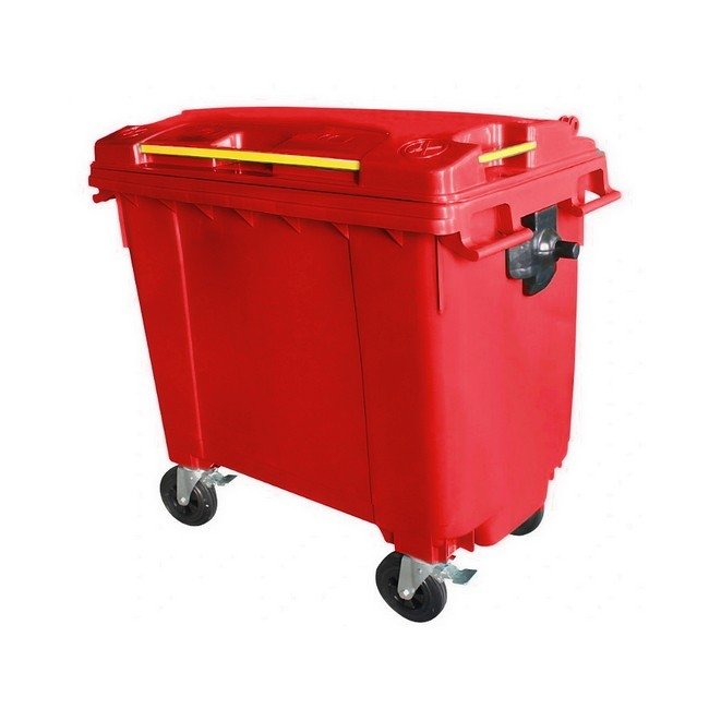 660L Wheelie Bin - 4 Wheel - Bulk Bin - Plastic - Red