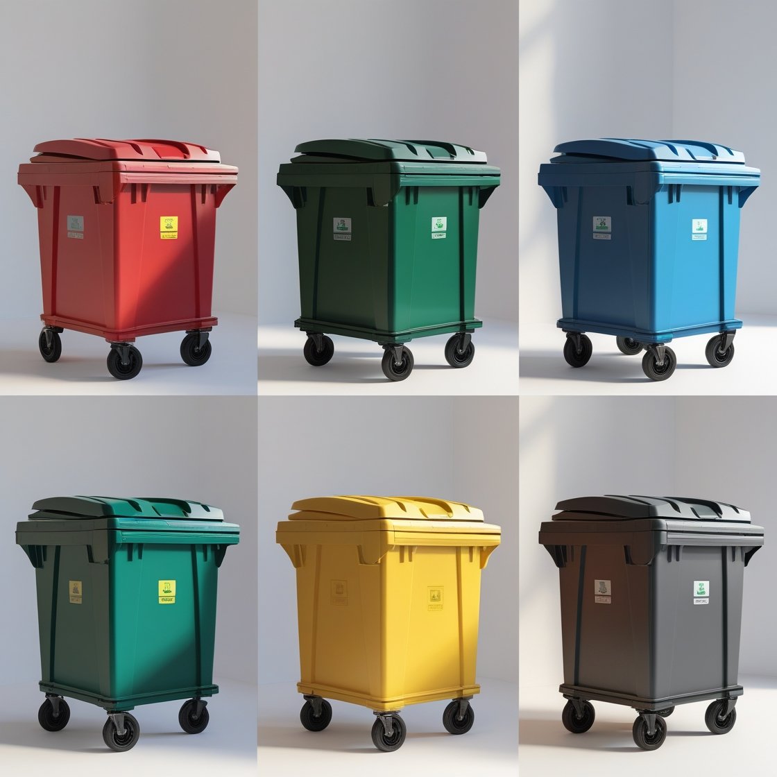 770 liter grey wheelie bin