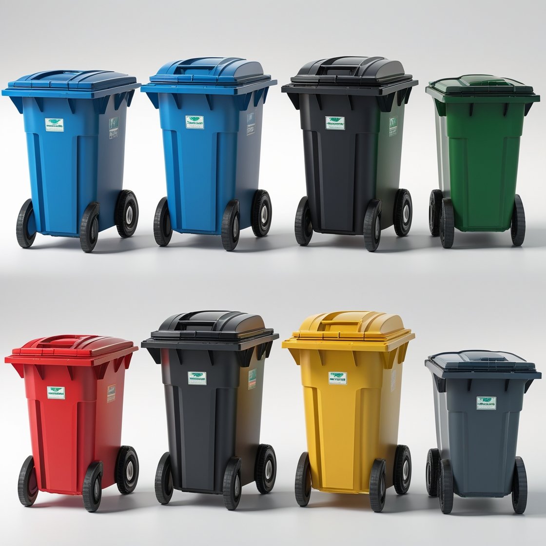 770 liter red wheelie bin