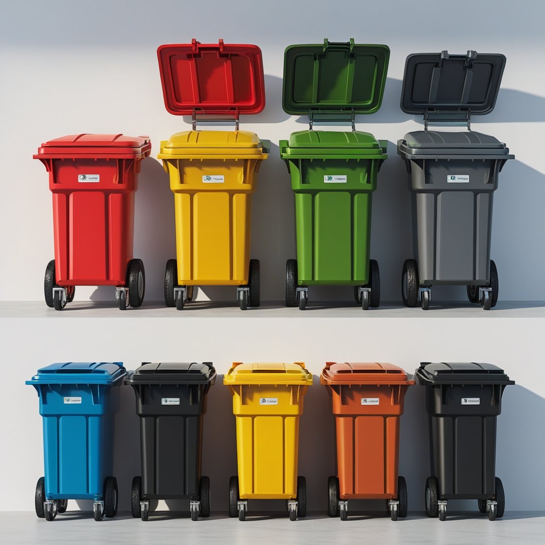 120 liter blue wheelie bin