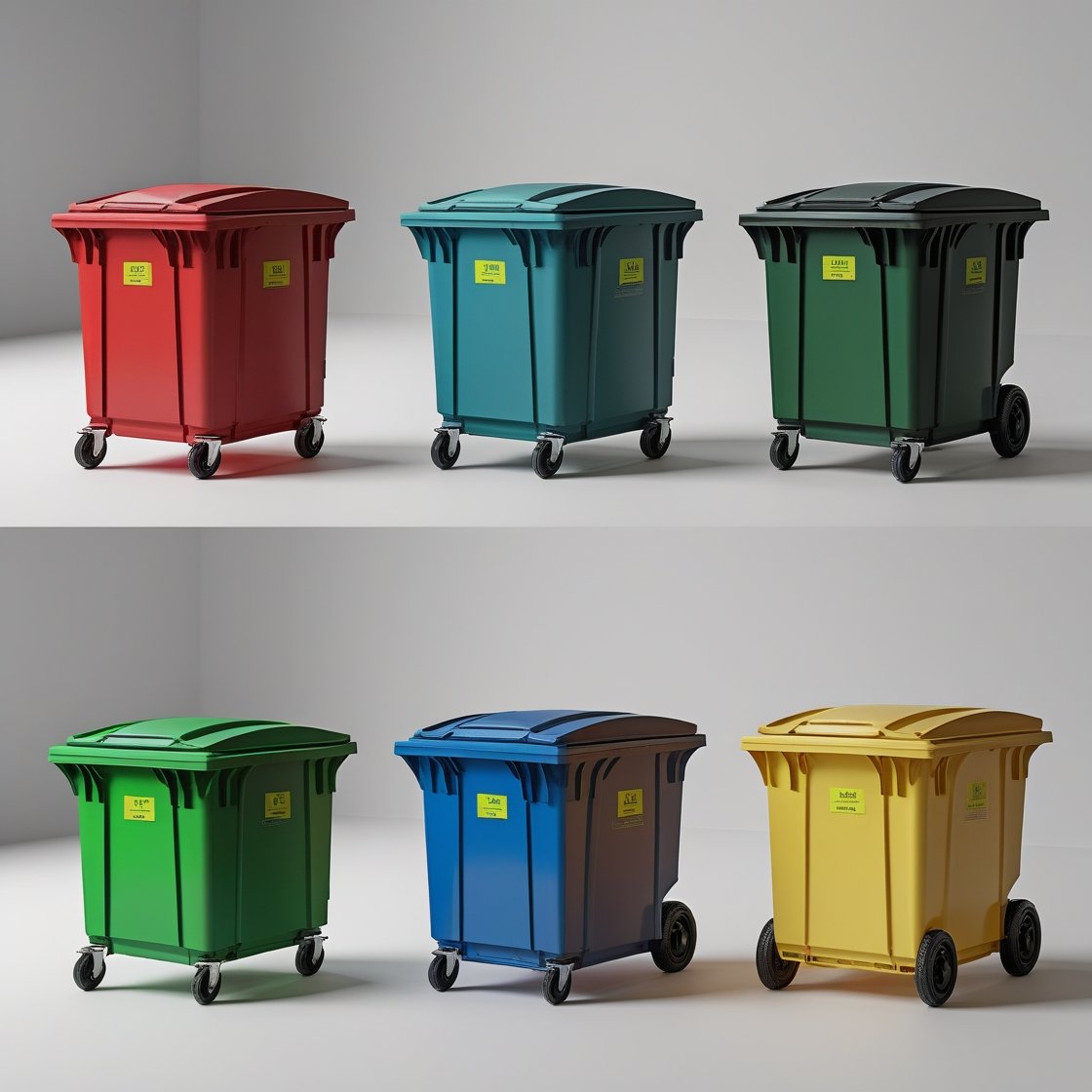 770 liter orange wheelie bin