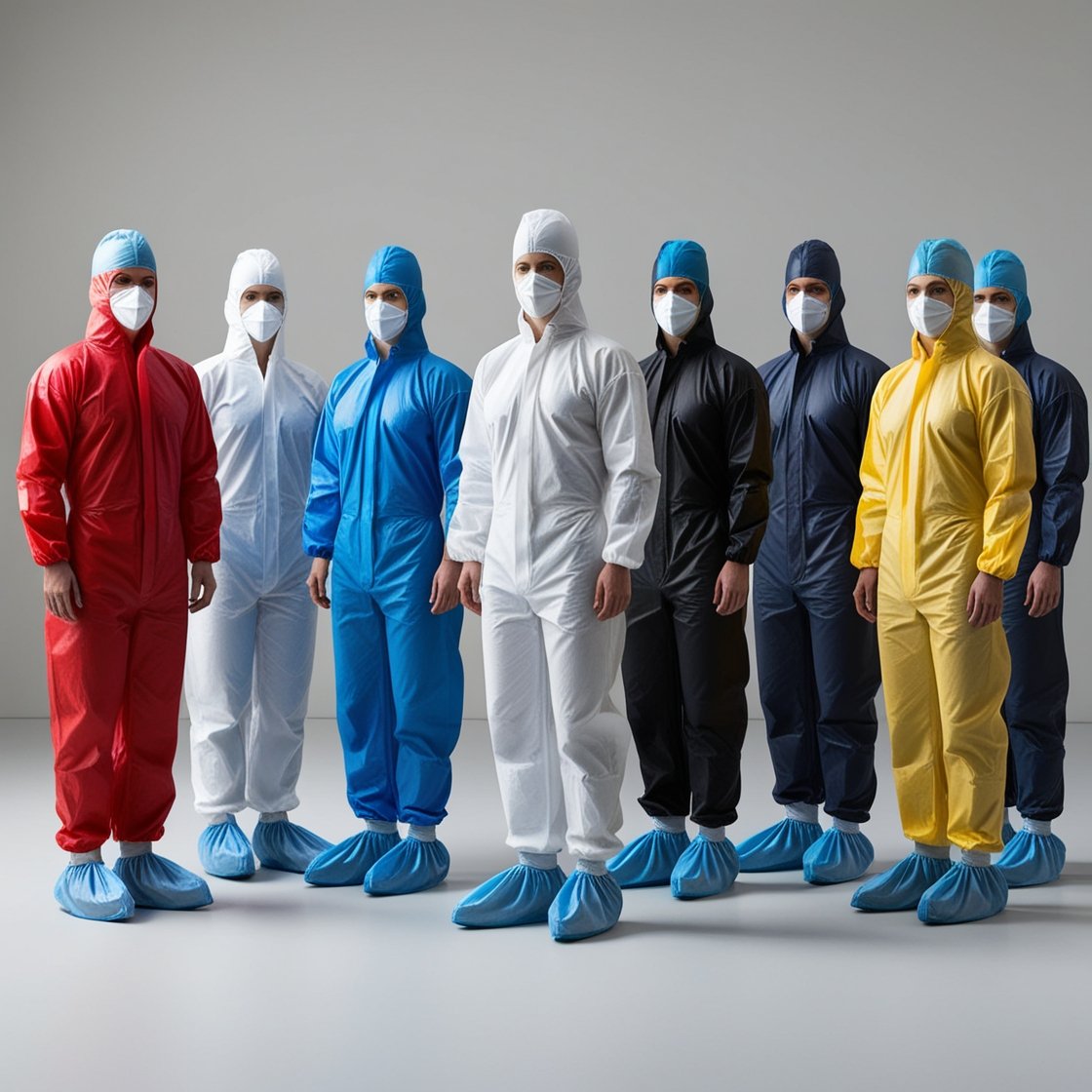 doctors plastic gown with sleeves blue