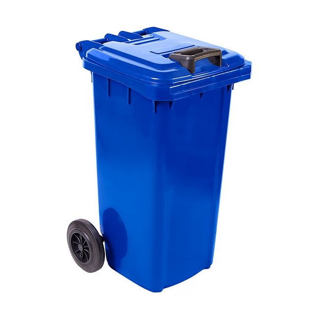 120L Wheelie Bin - Plastic - 2 Wheel - Colour Options