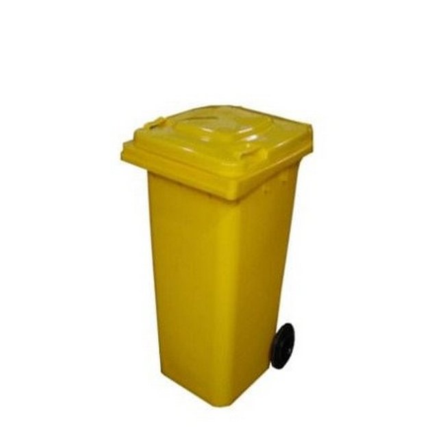 Wheelie Bin - 120L - 2 Wheel - Plastic - Yellow - 0127