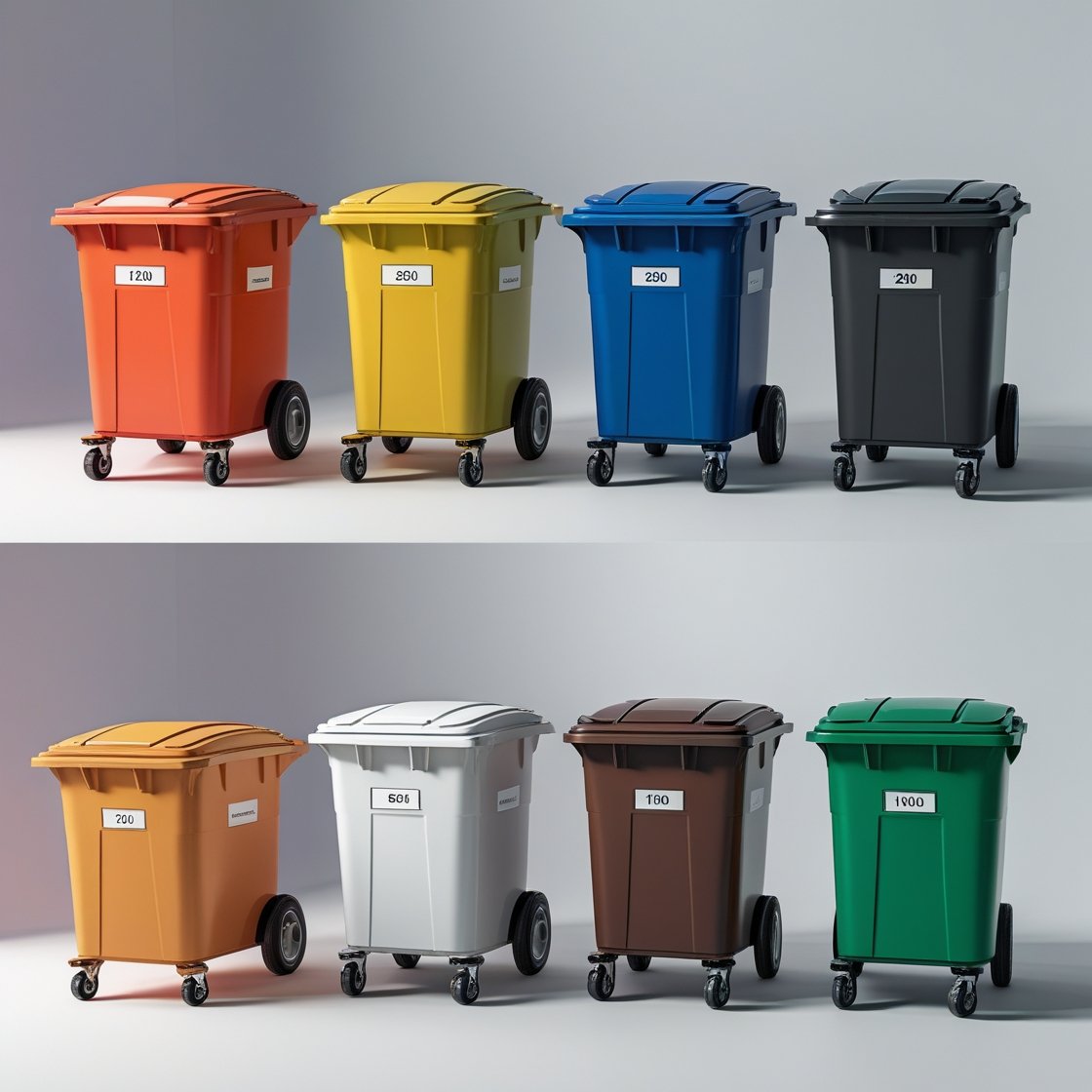 550 liter blue wheelie bin