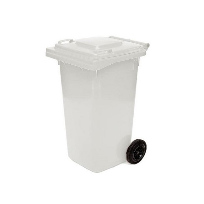 Wheelie Bin - 240L - 2 Wheel - Plastic - White - 0131