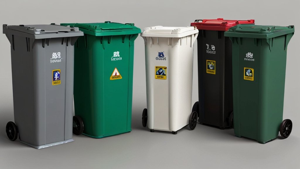 140 litre grey wheelie bin