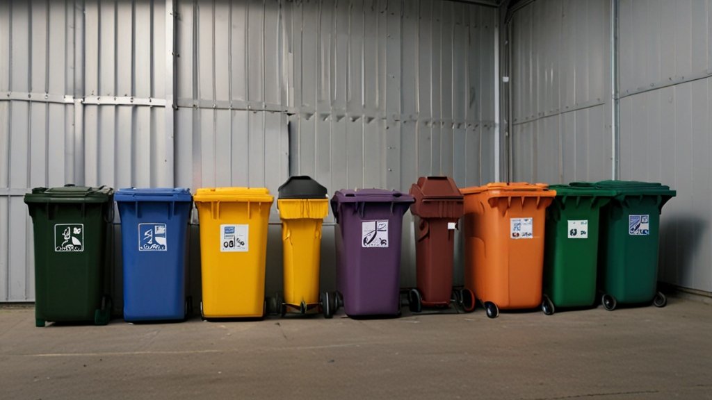 140 litre green wheelie bin