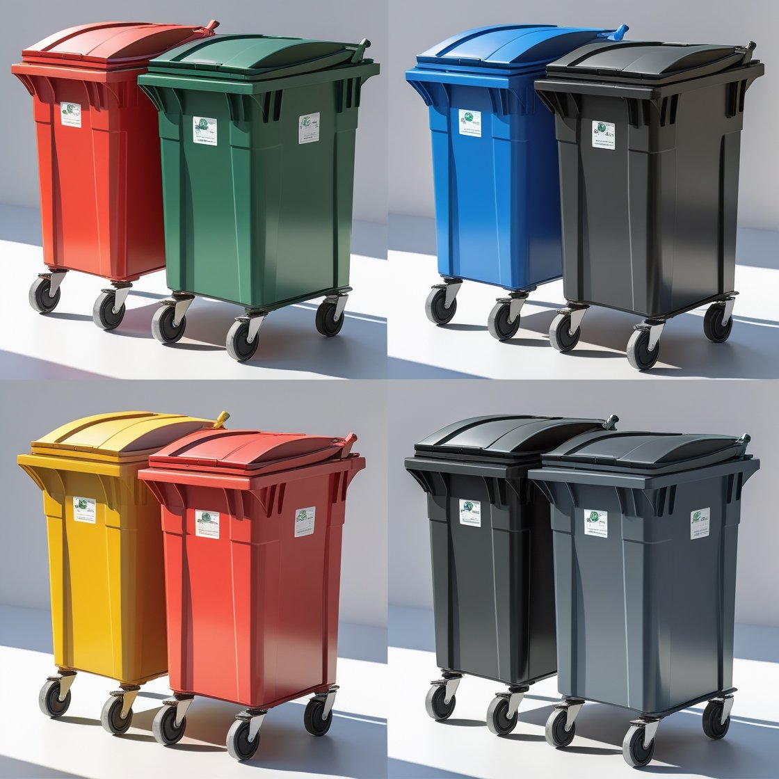 240 liter orange wheelie bin