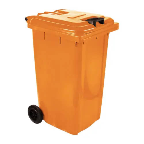 Wheelie Bin 240L Orange- Non SABS