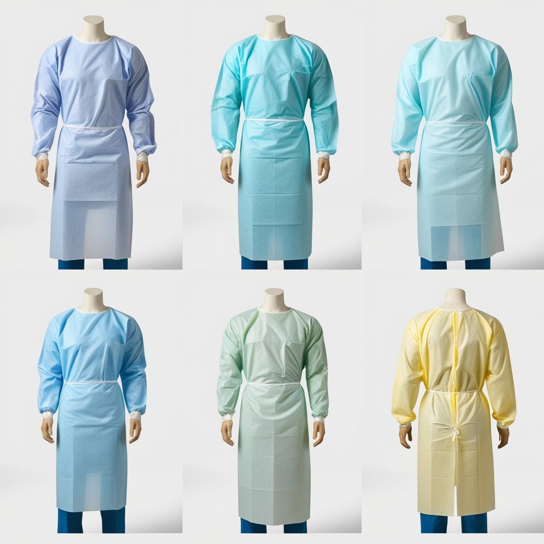 Disposable gown top green