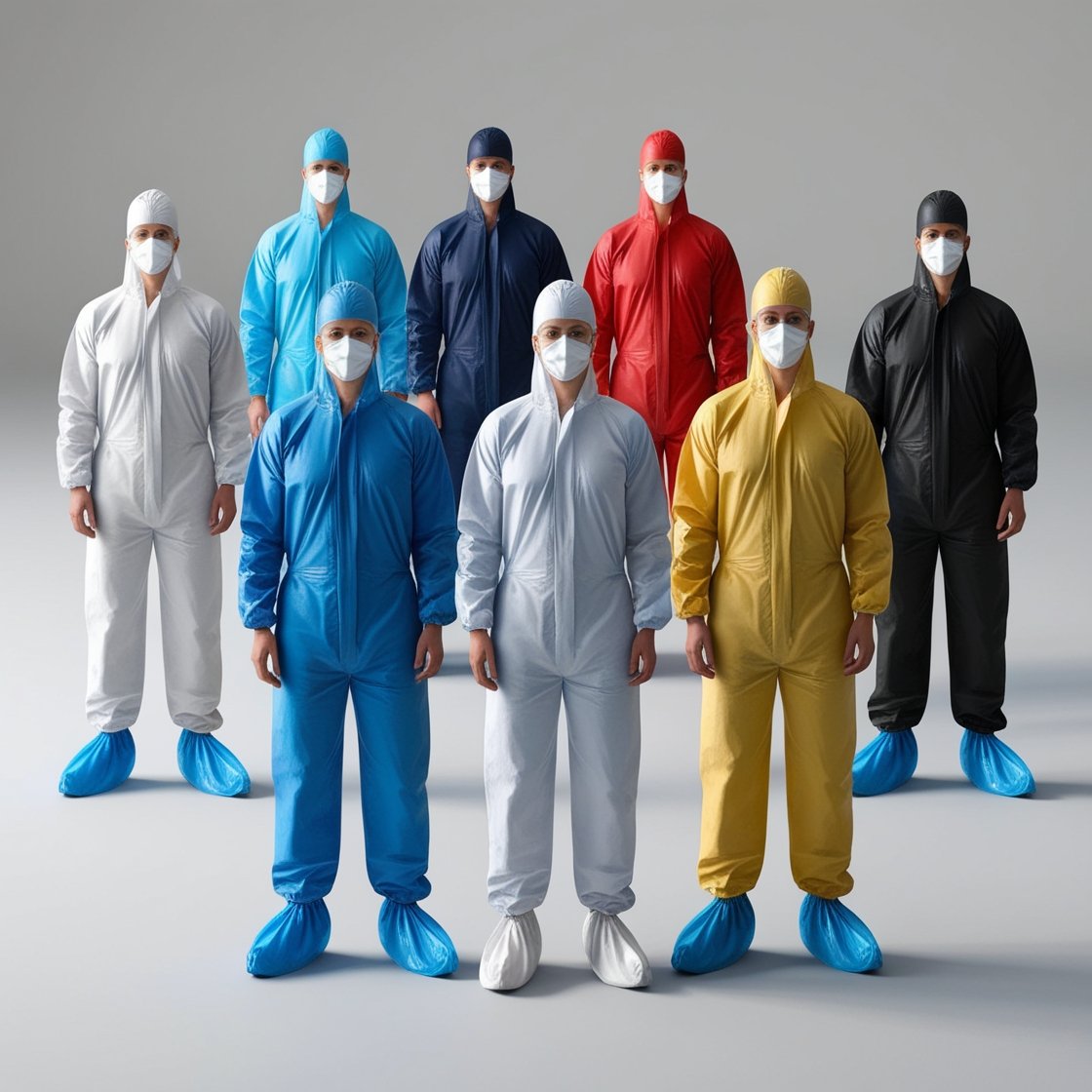 Disposable apron blue 30 microns
