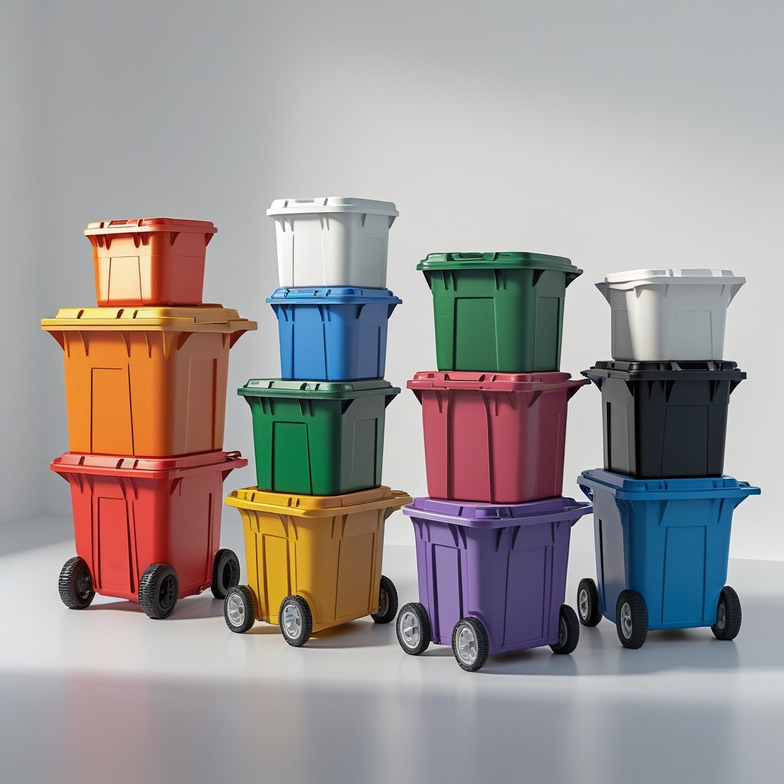 240 liter yellow wheelie bin