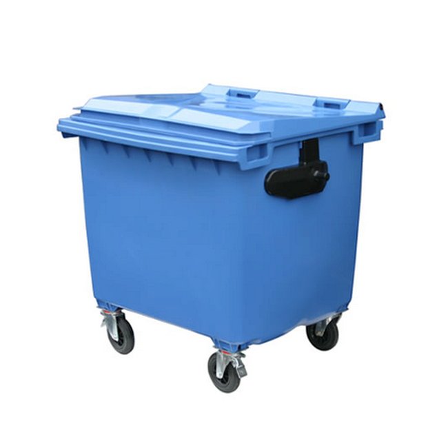 Bulk Wheelie Bin - 1100L - 4 Wheel - Plastic - Blue - 0181