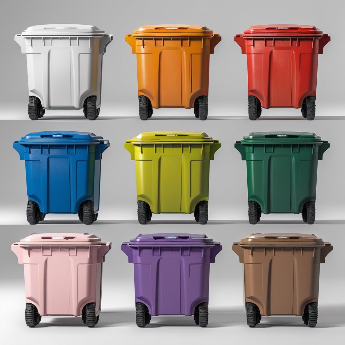 120 liter red wheelie bin