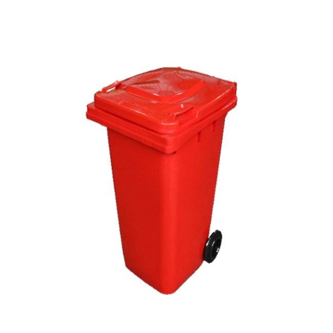 Wheelie Bin - 120L - 2 Wheel - Plastic - Red - 0129