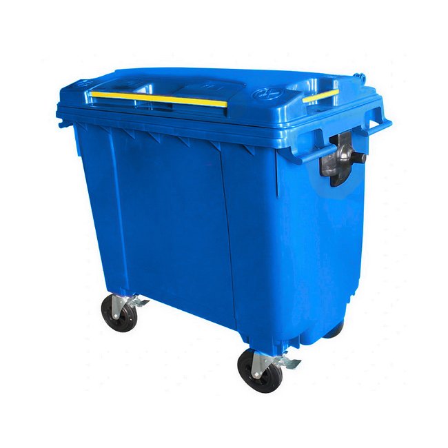 Bulk Wheelie Bin - 660L - 4 Wheel - Plastic - Blue - 0184
