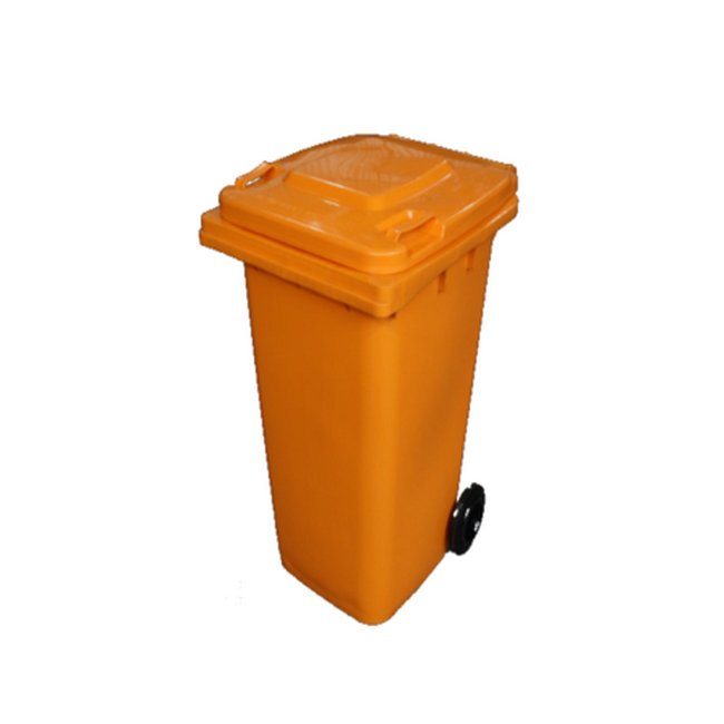 Wheelie Bin - 120L - 2 Wheel - Plastic - Orange - 0143