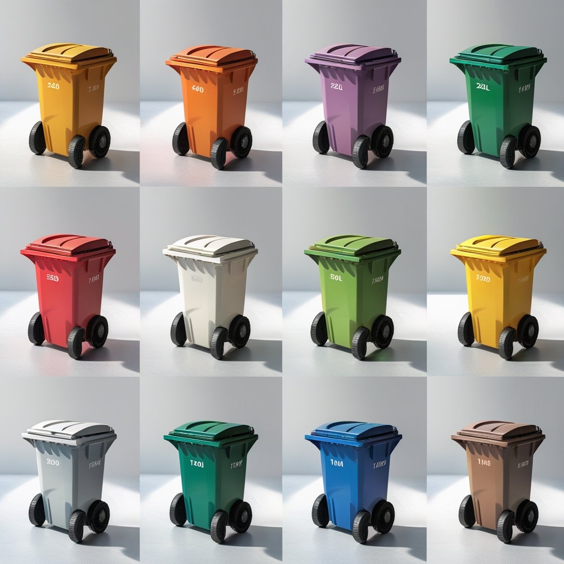 120 liter pink wheelie bin