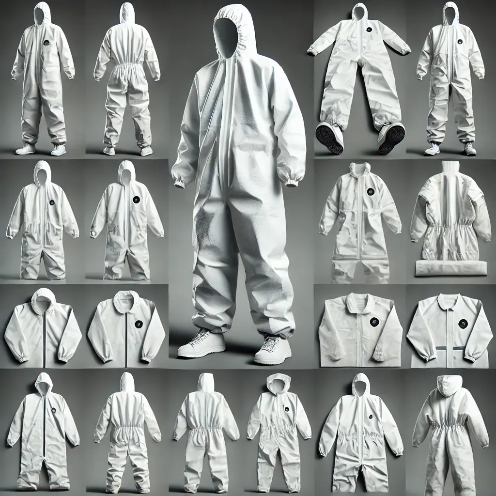 black tyvek suit