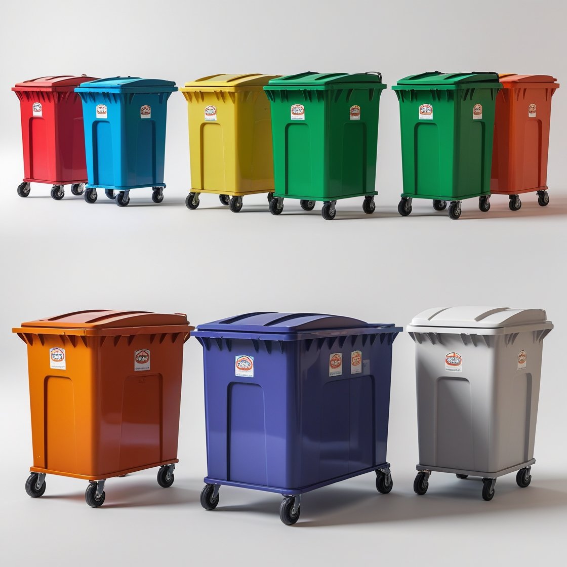 120 liter violet wheelie bin