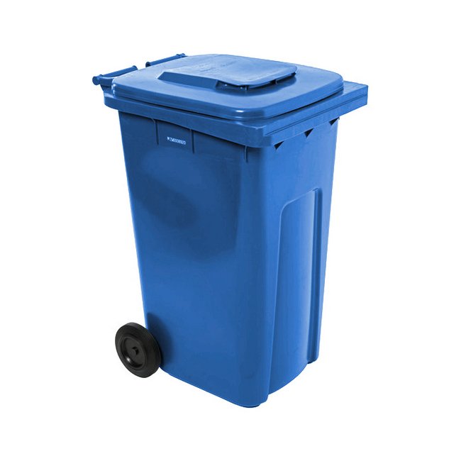 Wheelie Bin - SABS Approved - 240L - Blue - Pack of 12 - Wheelie Bin 240L-blue