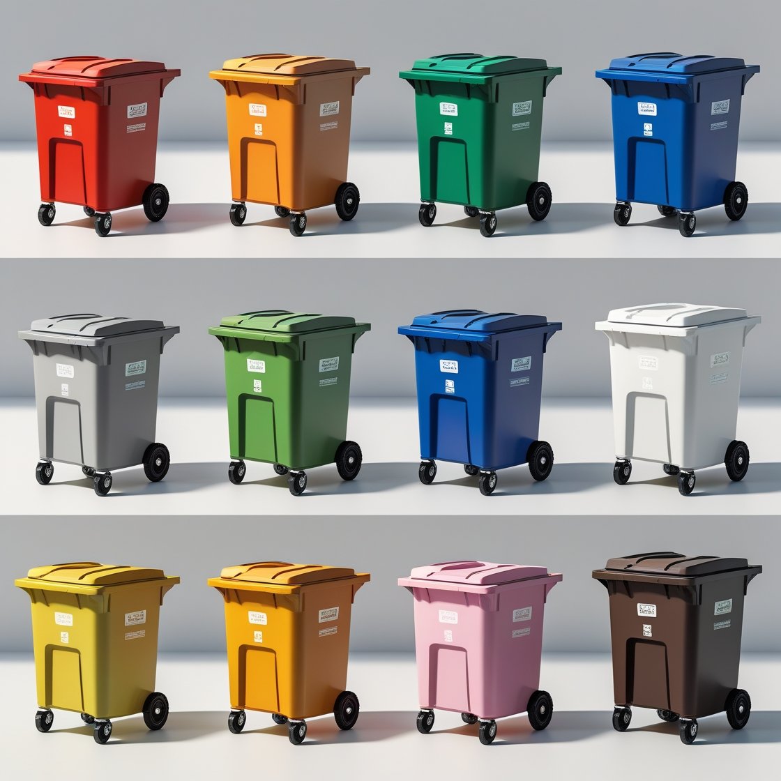 550 liter black wheelie bin