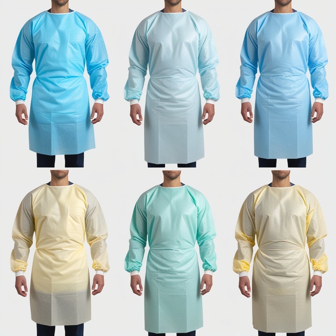 Disposable gown top blue X large